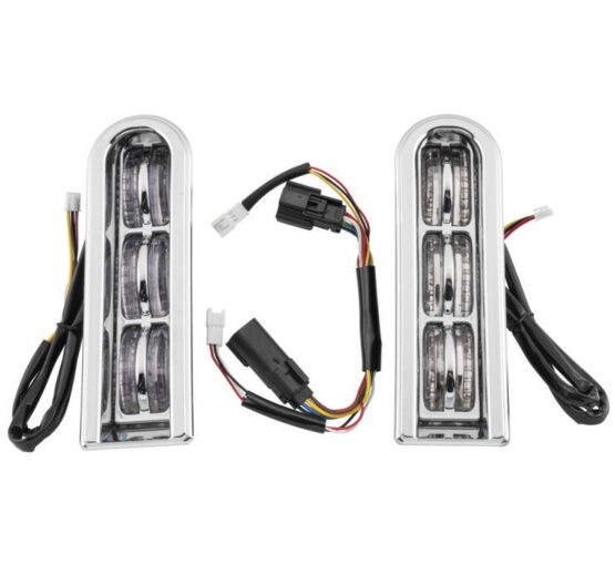 Letric Lighting Saddlebag Filler Support LED Lights Chrome