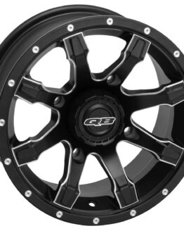 QuadBoss Grinder 12x7 4/137 5+2 Wheel Black Center Cap Included