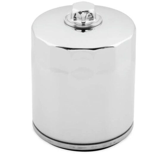 Chrome Oil Filter With Nut Replaces H-D 63798-99 with Backflow Valve