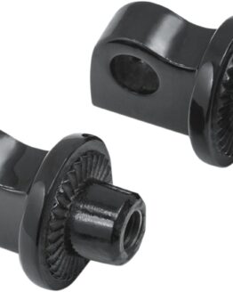 Kuryakyn Splined Peg Adapter Male Mount Black (Pair)