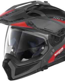 Nolan N70-2X Torpedo Helmet Flat Grey/Red Small