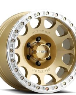 MR105 V3 Beadlock 17x9 -38mm Offset 5x5 71.5mm CB Gold Wheel w/ BH-H24125