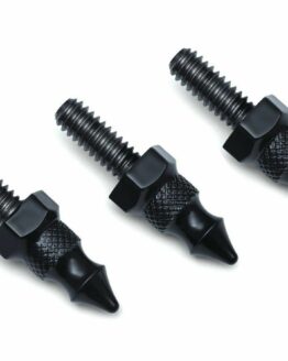 Kuryakyn Windshield Spikes Black 1/4-20 x 5/8" Set of 3 Fits FLTR