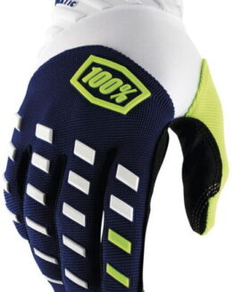 100% Airmatic Men's Gloves Navy/White XL