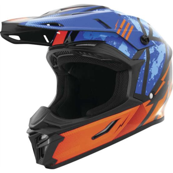 THH Helmets T710X Battle Blu/Org Xs