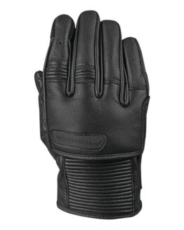 Off the Chain Leather Gloves Black - Large