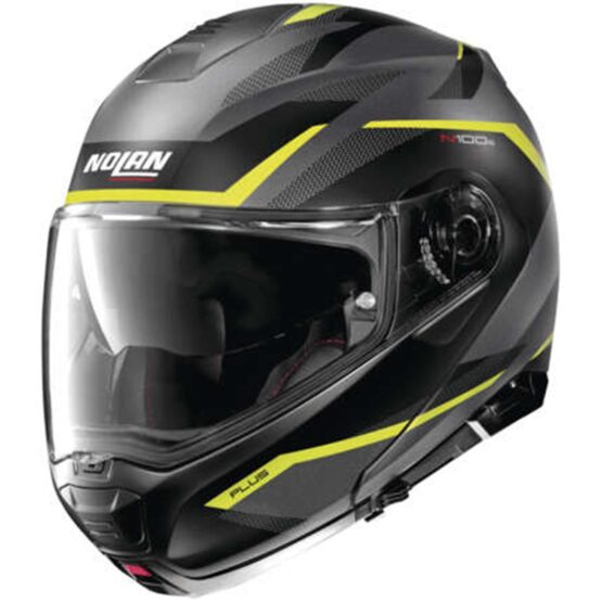 Nolan N100-5 Plus Overland Helmet Gray/Yellow Small - Image 3