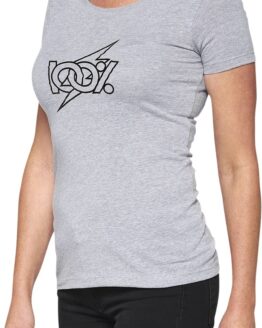100% Women's Fioki Tee Heather Grey - Size Small