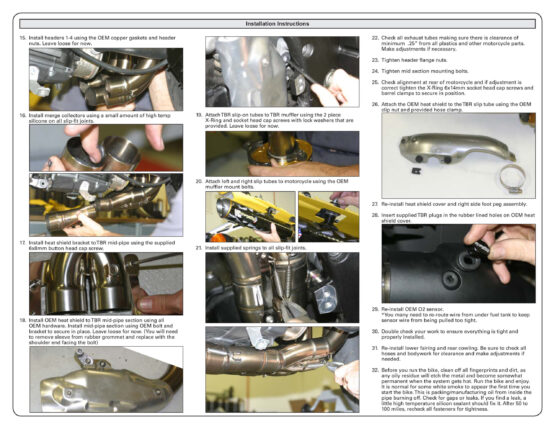 Two Brothers M2 Dual Exhaust System Aluminum/Stainless For 09-14 Yamaha R1 - Image 3