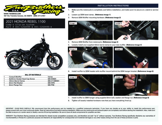 High-Mount Stainless Steel Comp-S Slip On Exhaust - Image 2