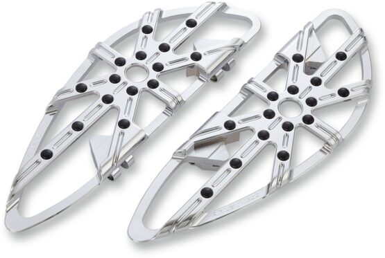 Arlen Ness Adjustable Driver Floorboards Chrome 10 Gauge Harley-Davidson