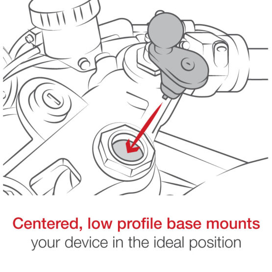 Ram Mount Fork Stem Mount Kit with Diamond Base Adapter RAM-B-176 - Image 5