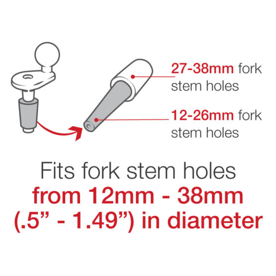 Ram Mount Fork Stem Mount Kit with Diamond Base Adapter RAM-B-176 - Image 6