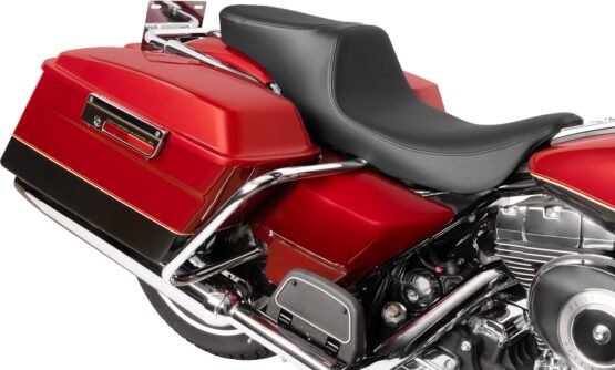 Drag Specialties Predator 2-Up Seat Smooth Solar Leather FL 1997-2007 - Image 2