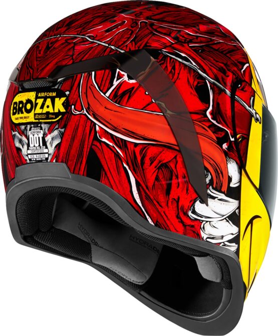 ICON Airform Brozak MIPS Helmet XS Gloss Yellow/Red - Image 2