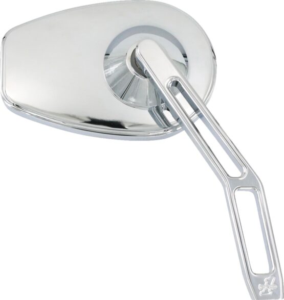 Pro-One Micro Mirror V2 Cut-Out Stem Chrome Right Oval