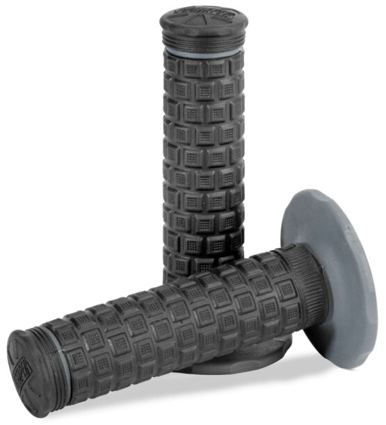 Pillow Top Lite Motorcycle Grips Black/Grey/Black