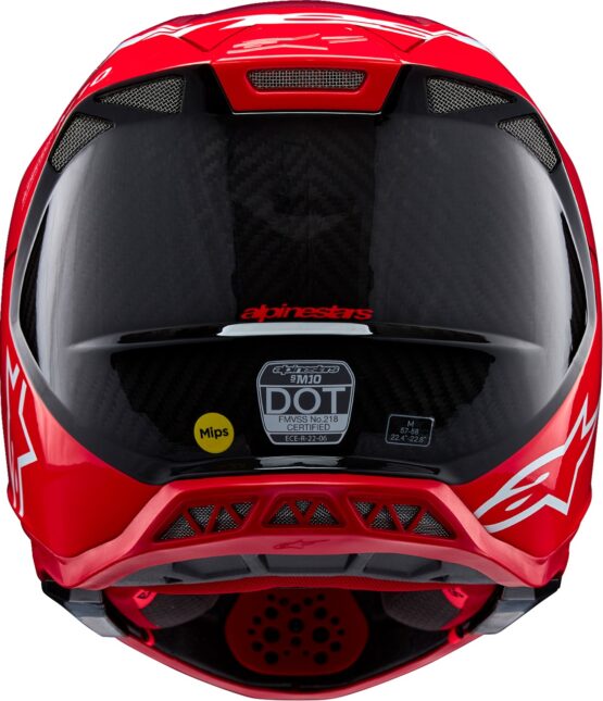 Alpinestars Supertech M10 Flood MIPS Helmet Red Fluo/Red Medium - Image 2