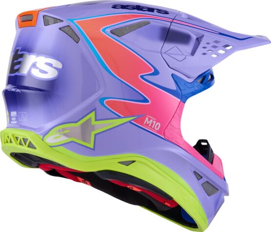 Alpinestars Supertech M10 Jett Lawrence R01 Helmet Small Pink/Purple/Yellow - Image 2