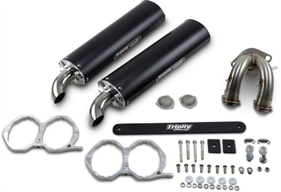 Stage 5 Slip On Exhaust - Dual Black Mufflers - Image 2