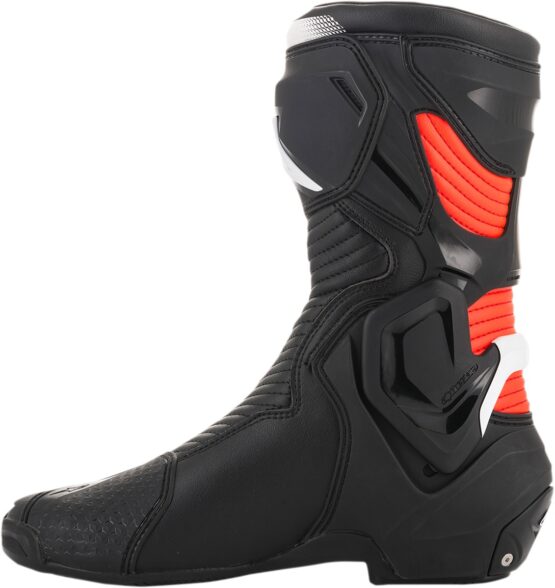 SMX Plus Street Riding Boots Black/Red/White US 10.5 - Image 3