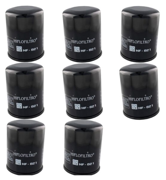 HF621 Oil Filter - Black - 8 Pack