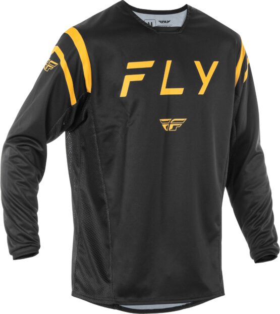 Fly Racing Kinetic Center Jersey Black/Gold Medium