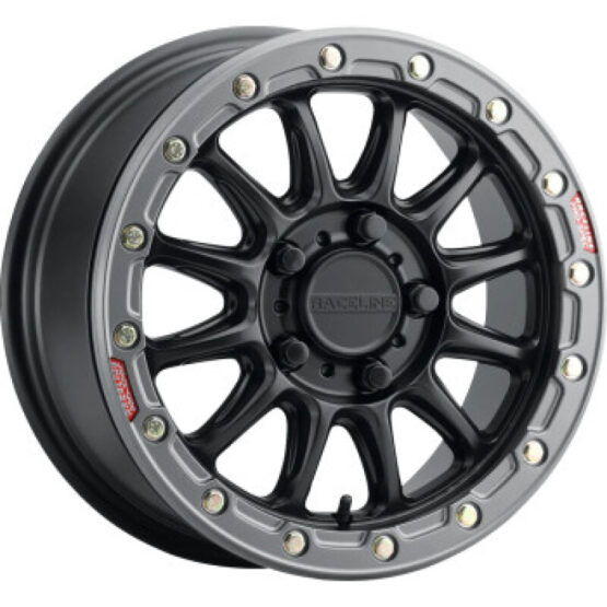 Raceline Alpha Beadlock Wheel 15x10 6x139.7 +25 Black Gunmetal Ring - Image 2