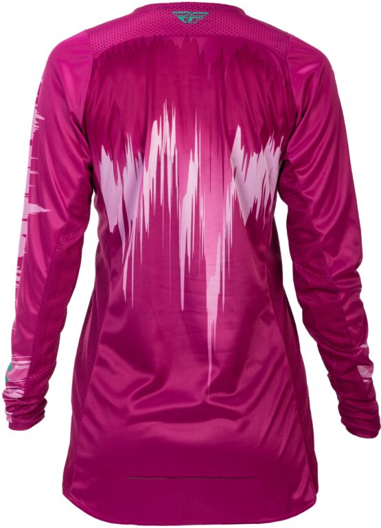 Fly Racing Women's Lite Jersey Pink/Turquoise Small - Image 2