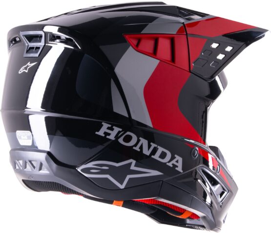 Alpinestars Honda S-M5 Helmet Black/Red Glossy Medium - Image 2