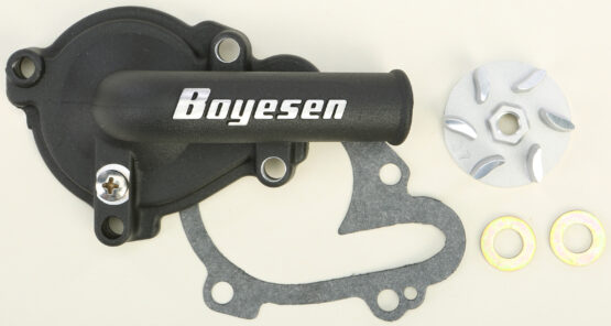 Boyesen Supercooler Waterpump Cover Impeller Kit Black Fits 01-13 WR250F YZ250F