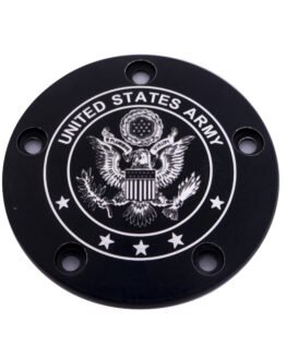 Custom Engraving TC Timer Cover Army Black for V-Twin
