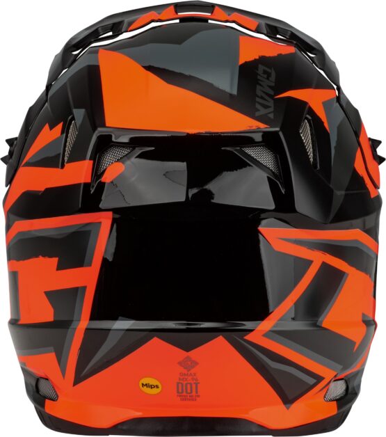 GMAX MX-96 Splinter Helmet Black/Orange Small - Image 2