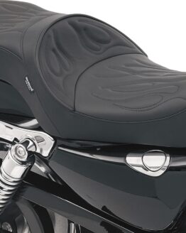 Low-Profile Flame Stitched 2-Up Seat - Black