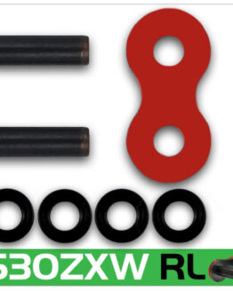 RK ZXW 530 Sealed Chain Rivet Connecting Link Red