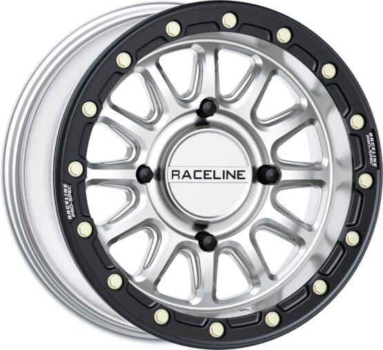 Raceline Alpha Beadlock Wheel 15x7 Hyper Silver/Black 4x137 +10