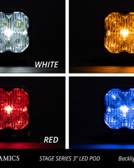 SS3 LED Pod Sport - White SAE Fog Standard (Pair)