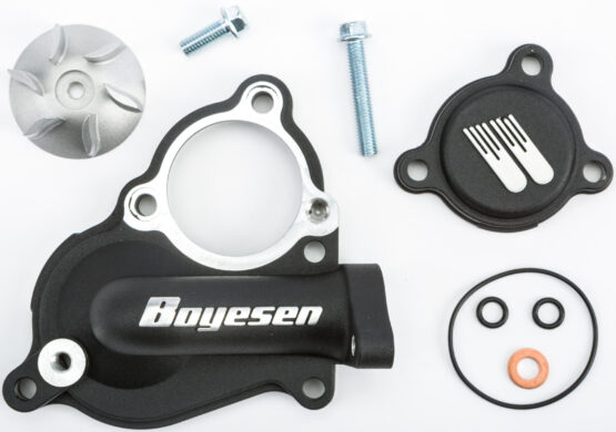 Boyesen Waterpump Cover Impeller Kit Black Fits 17-23 Kawasaki KX250F/X