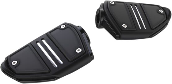 Ciro Twin Rail Footrests Black Pair