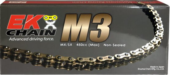 EK 520 M3 Drive Chain Gold 120 Links Non-Sealed Motocross - Image 2