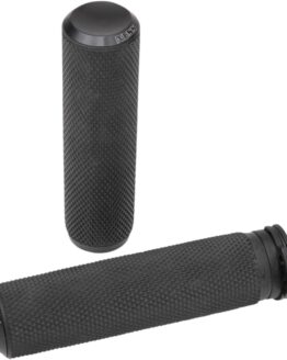 Arlen Ness Knurled Rubber Fusion Series Grips Black