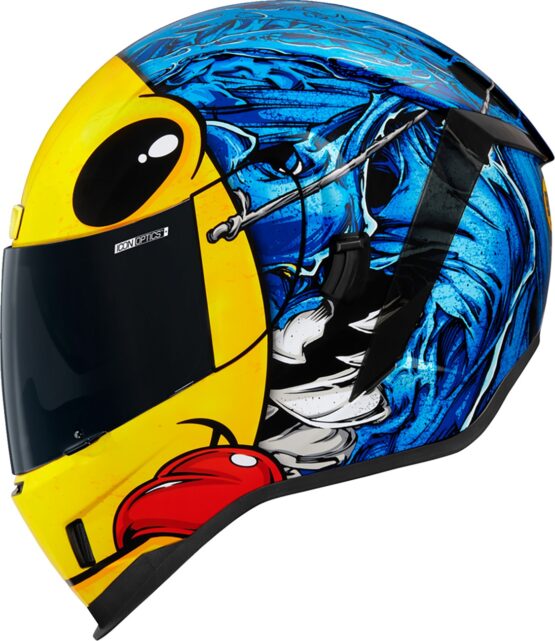 ICON Airform Brozak MIPS Helmet 2XL Gloss Yellow/Blue - Image 2