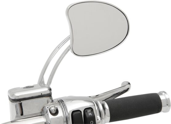 Drag Specialties Tapered Chrome Mirrors with Slotted Stem Pair Universal - Image 2