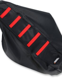 Black/Red Ribbed Seat Cover