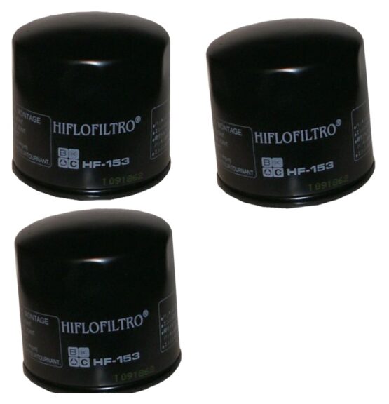 HF153 Oil Filter - Black - 3 Pack