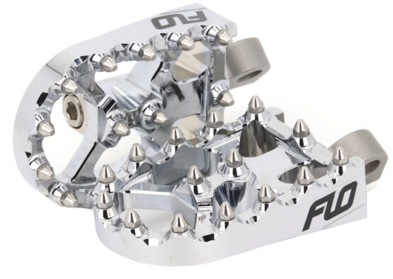 FLO Moto Style Footpeg Set Chrome 2x3.125in For Harley Davidson - Image 2