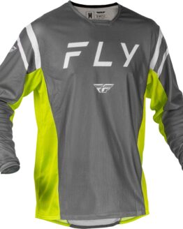 Fly Racing Kinetic Mesh Center Jersey Grey/White/Hi-Vis LG