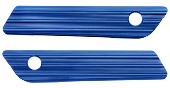 Arlen Ness 10-Gauge Saddlebag Latch Covers Blue