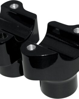Drag Specialties Buffalo 1.5in Gloss Black Handlebar Risers Pair