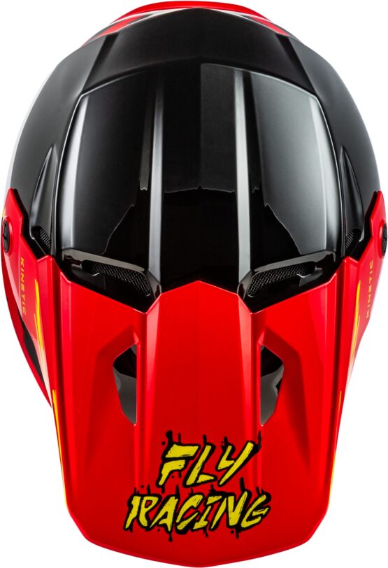 Fly Racing Youth Kinetic Surge Helmet Black/Red/Yellow YM - Image 2